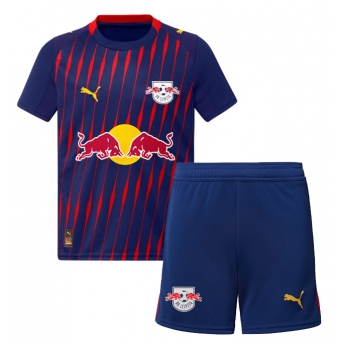 Billige Fotballdrakt RB Leipzig Replika Bortedraktsett Barn 2025-26 Kortermet (med bukser)